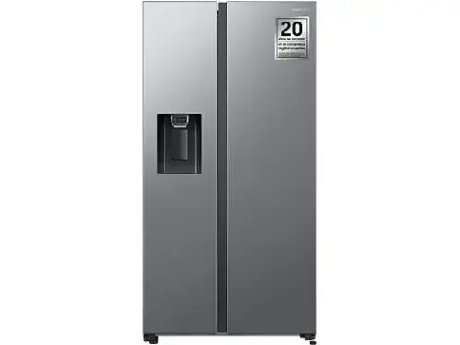 Frigorífico americano - Samsung RS65DG54R3S9EF, Mono cooling, No Frost, 178 cm, 635 l, Dispensador de agua & hielo, Power Cool, Inox