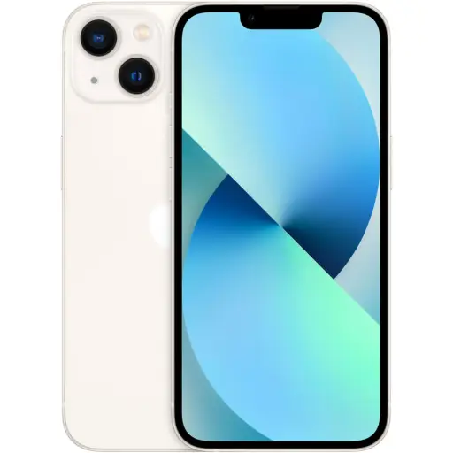 Móvil - APPLE 1518039 MLPG3QL/A IPHONE 13 STARLIGHT 128GB, Blanco, 128 GB, 4 GB RAM, 6,1 ", OLED, Ceramic Shield, Anti-huellas, Chip A15 Bionic, 3240 mAh, iOS